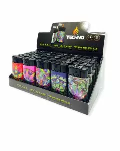 Techno Torch - Dual Flame Mix Designs - 25 Piece Per Display