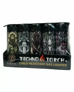 Techno - Torch Electronic Lighter - 50 Counts Per Display - Zodiac 11608