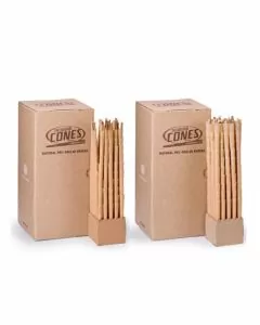 The Original Cones - Natural Pre-rolled Papers - 1000 Pieces Per 4 Canister - 98mmx20mm - Standard Small Slim Size