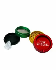 Tuff Shredder Grinder - 60 mm 4 Parts - with Ashtray - Assorted Colors - TS1023-M