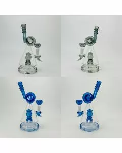 Waterpipe - Pyramid With Cylinder and Showerhead Perc - 11 Inches - (Rh-165)