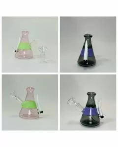 Waterpipe -5 Inches - Cone With Horn Perc - Assorted Colors
