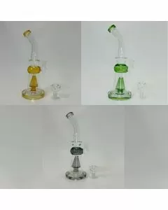 Waterpipe 10-inch bend Neck With Colored Inline Perc