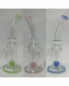 Waterpipe 10 Inch - With Bent Neck And Inline Perc