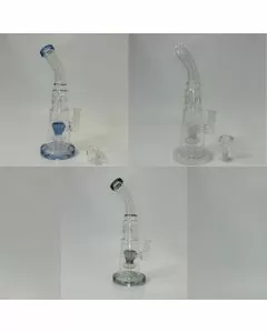 Waterpipe 10" Inch With Ice Pincher Bubble Cone Perc