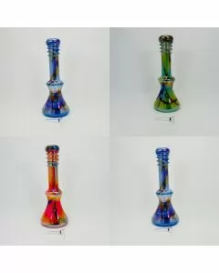 Soft Glass Waterpipe - 14 Inches - (GR-Y-113)