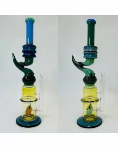 Waterpipe 17-inch Zong With Diablo Perc -Assorted Color