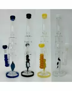 Waterpipe 18 Inch - Straight With Double Perc