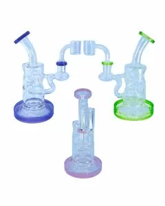 Waterpipe 6 Inch - Bent Neck With Swiss and Inline Perc - WPSC2684