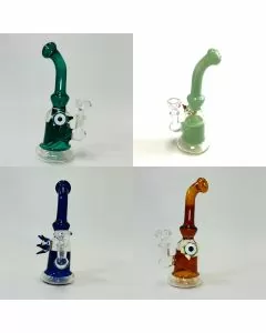 Waterpipe 7 Inch - Eye With Color Neck 