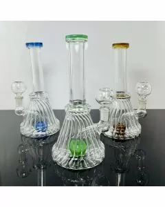 WATERPIPE 8" INCH - GUMMY WORM DESIGN WITH PERC
