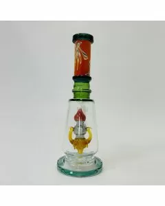 Waterpipe 9" inch - Wigwag With showerhead Perc - Assorted Colors