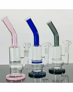 WATERPIPE 10"INCH -  WITH HONEYCOMB,COLORED TUBE AND MOUTHPIECE - ASSSORTED