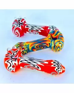 Wigwag Handpipe - 4 Inch - Assorted Colors - Price Per Piece - HPMS96