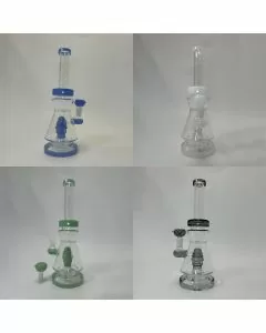 WPAG164 - 11 Inch Waterpipe - Hourglass With Hive Showerhead Perc