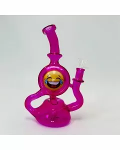 WPTT49-Waterpipe 10 Inches - Recycler Assorted - Colors or Design-Pink