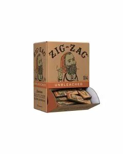Zig Zag Unbleached Supericure Paper - 1 1/4 Size - 48 Packs Per Display