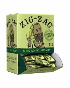 Zig Zag Organic Hemp Paper - 1 1/4 Size - 48 Pack Per Display
