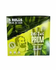 Zig Zag Palm King Rolls - 5 Per Pack - 10 Packs Per Box - Natural