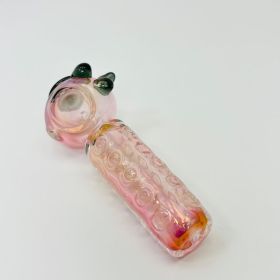 Handpipe - Pink - Diamonds Dots - 4 Inches
