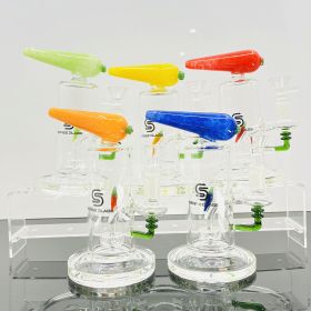 Sense Glass 6 Inch Waterpipe - Carrot With Matrix Perc - Price Per Piece