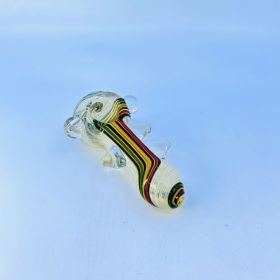 Fumed Swirl Stripe Handpipe 4 Inch - HPSI30 - Assorted