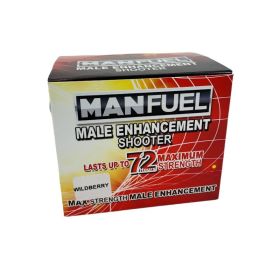 Manfuel - Male Enhancement - Shots 3oz - 12 Counts Per Display - Wildberry Flavour
