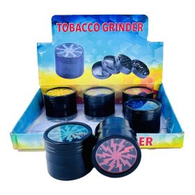 PLGT2 - 4 Part Tobacco Grinder - 50 mm - Thunderbolt - Assorted Colors - Price Per Piece