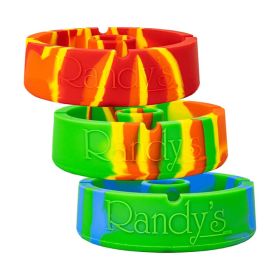 Randys Ashtray 5-inches - Round Silicone - Price Per Piece - Assorted
