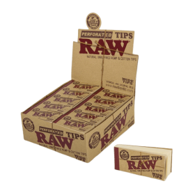 Raw Hemp & Cotton Perforated Tips - 50 Count Per Box