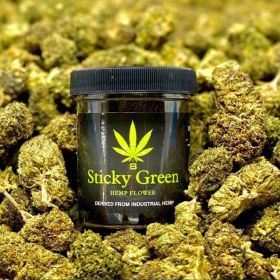 Sticky Green - Delta 8 Hemp Flower - 5 Grams Per Jar