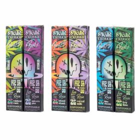 Sugar - Extrax Bestest Budz Live Resin Delta 8 - Delta 9 - PHC Twin Flavor Disposable - 2x2 Grams