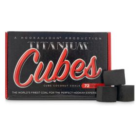 Titanium Cube - Natural Coconut Hookah Coals - 72 Coals Per Box