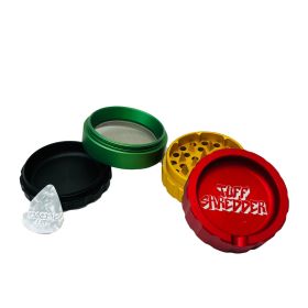 Tuff Shredder Grinder - 60 mm 4 Parts - with Ashtray - Assorted Colors - TS1023-M