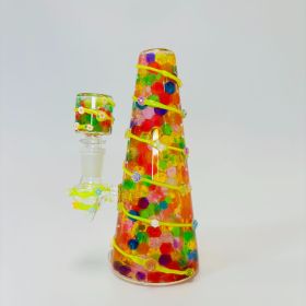 Waterpipe 6.5  Inches - Christmas Tree With Water Beads - Glow in the Dark