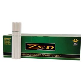 Zen Full Flavoured Cig Tubes - 100mm - King Size - 25mm Filter - 200 Per Box - Menthol