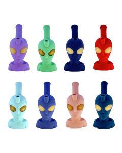 Alien Face - 8 Inch Silicone Waterpipe