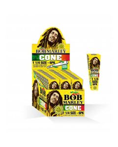 BOB MARLEY PRE-ROLLED CONE - 1 1/4 SIZE - 6 PER PACK - 33 PACK PER DISPLAY