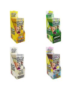 Cream Terpene Infused Premium Hemp Wraps With Tips - 2 Per Pack - 25 Pack Per Display