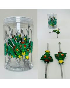 Dabber 5-inch Christmas Tree Silicone  - 30 count Per Jar