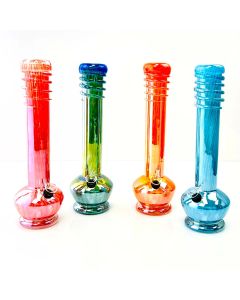 Glass Waterpipe 14 Inch - Ray-K-114 - Assorted Colors - Price Per Piece - WPRT50