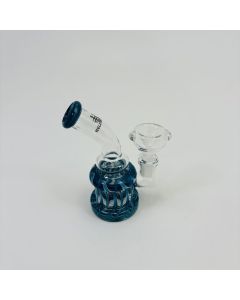 Helios Glass - 4.5 Inches - Mini Waterpipe - Raked Glass