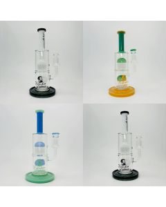 Hipster - Waterpipe  With the Double Tree Perc - 11 Inches - WCG30-0055 