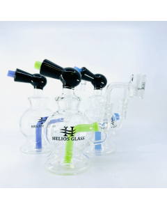 Helios Glass Waterpipe 6" With Sphera Inline Perc and Banger (Wpna 792)