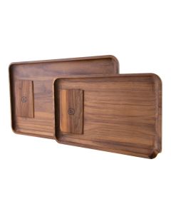 Marley Natural Rolling Tray - Wood with Scrapper