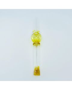 PCNC8 - 7 Inch Nectar Collector - Straw With Flat Mouth - Amber - Ball