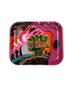RAW ROLLING TRAY - ZOMBIE - METAL - LARGE