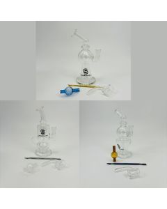 Sense Glass - Mini Dab Rig Kit - 6.3 Inches - 10mm Quartz Banger