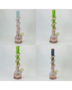 Soft Glass Waterpipe - 16 Inches - GR-Y-118