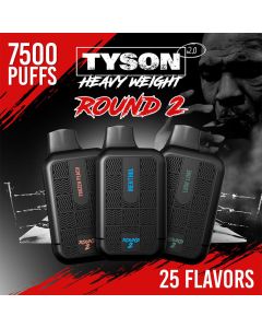Tyson 2.0 Round 2 - 7500 Hits Disposable - 10 Counts Per Pack